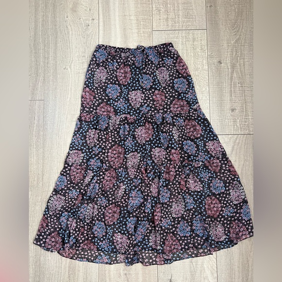 Maeve Dresses & Skirts - Anthropologie Maeve A-Line Skirt in Pink and Blue Floral Size XS
